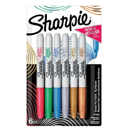 Sharpie Metallic Permanent Markers, Fine Tip, Assorted, 6 Count price history and forecast - Sharpie SAP_2029678