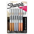 thumbnail image 1 of Sharpie Metallic Permanent Markers, Fine Point, Assorted Metallic, 6 Count, 1 of 5