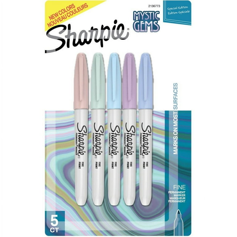 Sharpie Mystic Gems Permanent Markers - Fine Marker Point - Multi - 5 / Pack Sharpie Mystic Gems Permanent Markers - Fine Marker Point - Multi - 5 / Pack