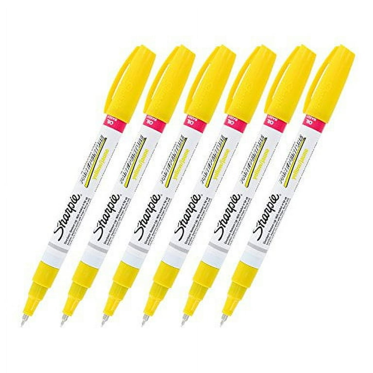 Sharpie Paint Marker - Regular Marker Point - Yellow Oil Based, Water Based Ink - 6 / Pack Sharpie Paint Marker - Regular Marker Point - Yellow Oil Based, Water Based Ink - 6 / Pack