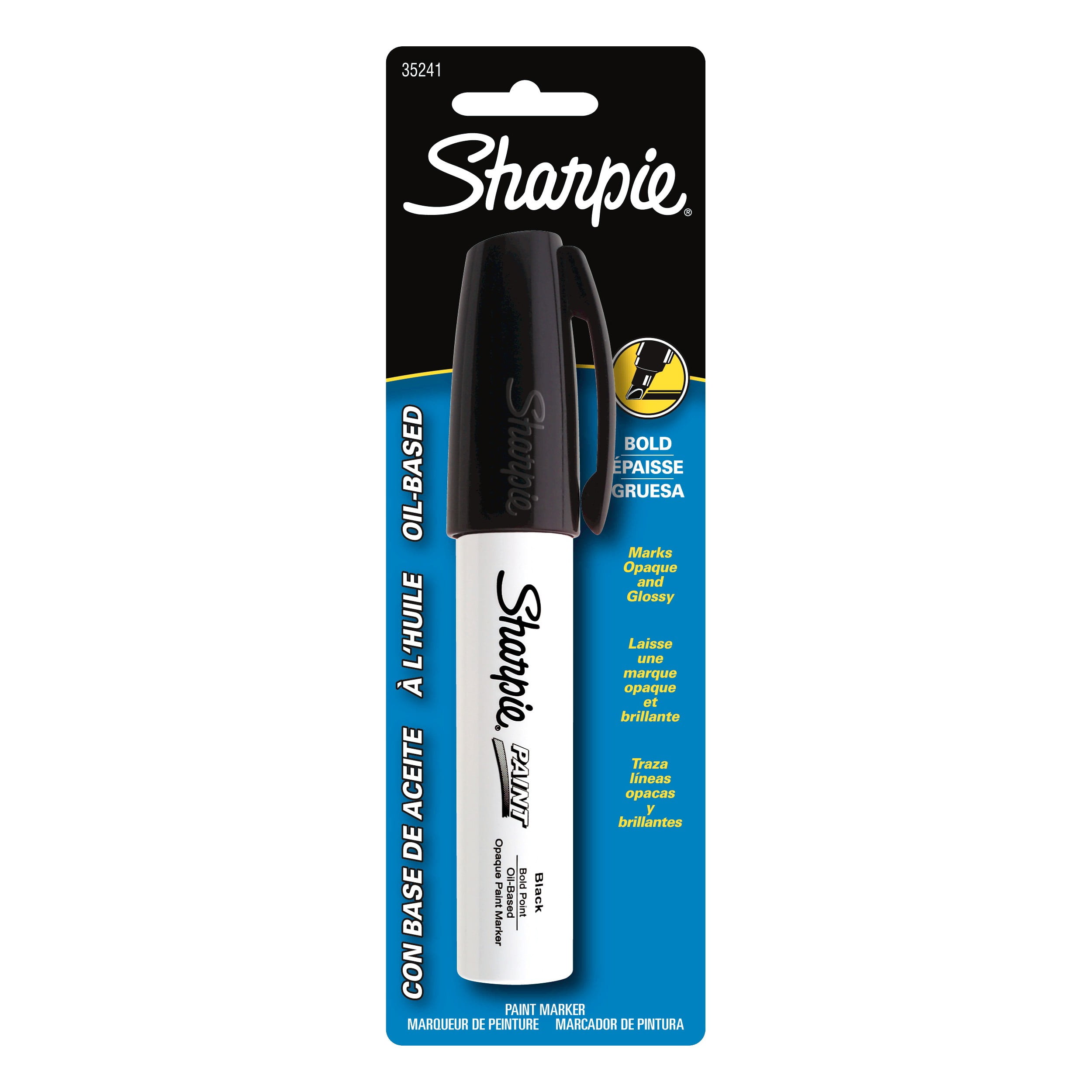 Sharpie OilBased Bold Point Black Paint Marker, 1 Each