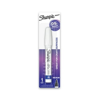 Sharpie Oil-Based Paint Marker, Medium Point, Black & White Ink, Pack of 6