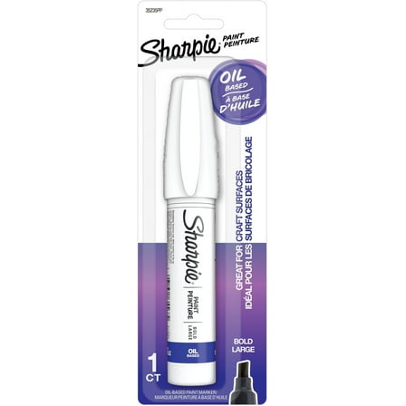 Sharpie Oil-Based Paint Marker, Bold Point, White, 1 Count
