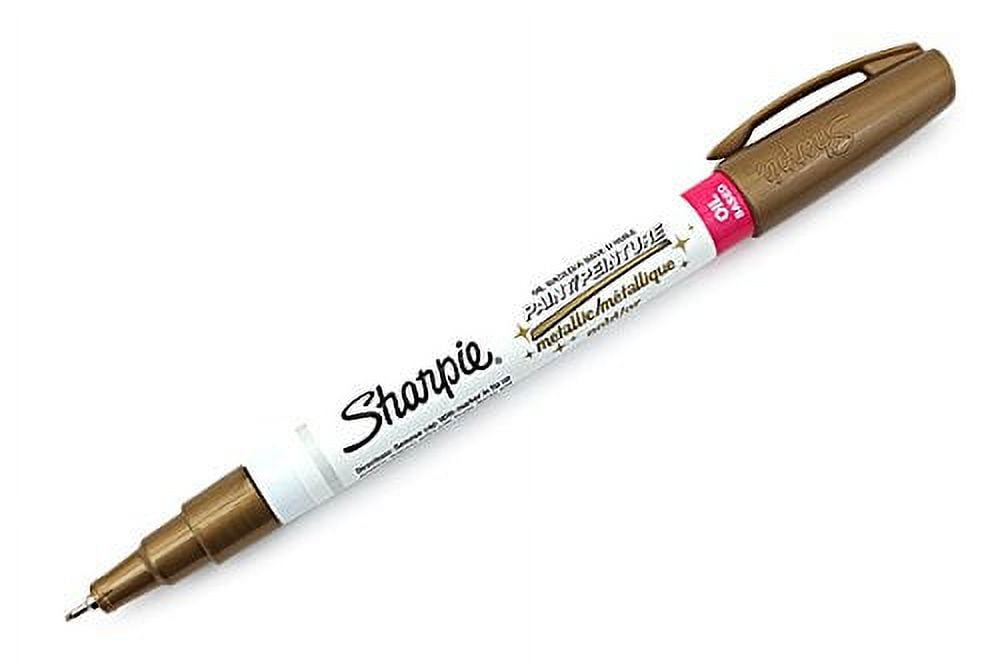Sharpie® Paint Markers, Extra Fine Point, Metallic Gold Ink