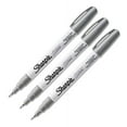 Sharpie OilBased Paint Marker, Extra Fine Point, Silver Ink, Pack of 3