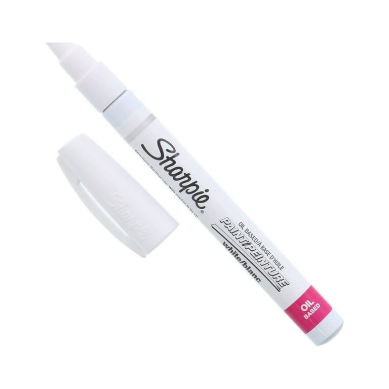 Sharpie Oil Based Paint - Fine Marker Point - Chisel Marker Point Style - White Oil Based Ink - 1 Card Sharpie Oil Based Paint - Fine Marker Point - Chisel Marker Point Style - White Oil Based Ink - 1 Card