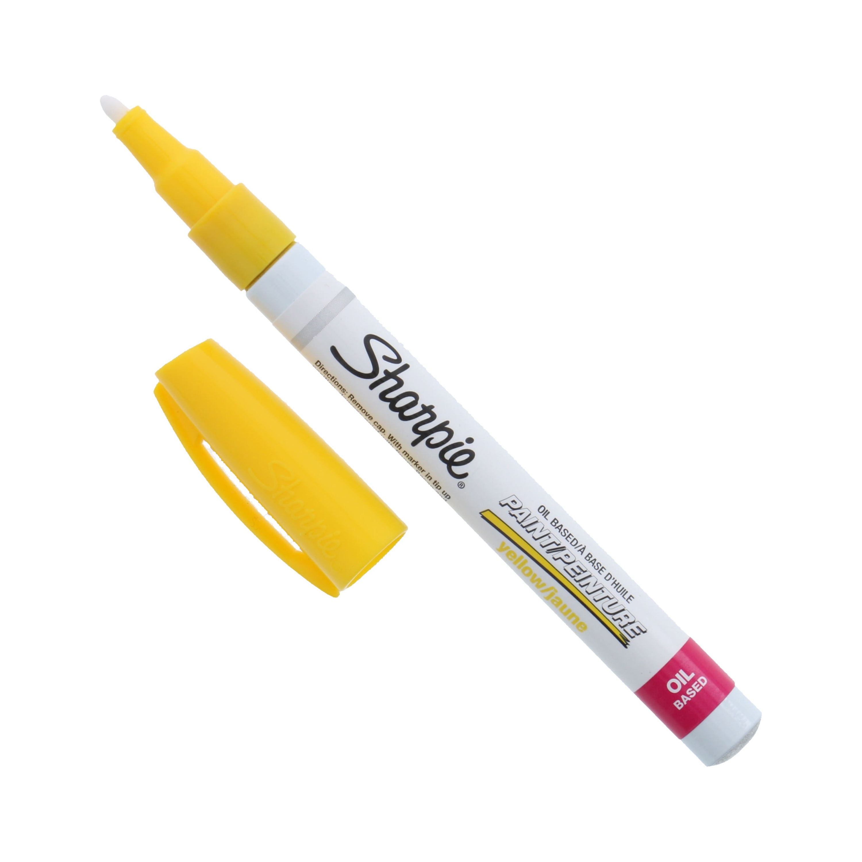 SHARPIE Sanford Oil-Based Paint Marker, Medium Point, Yellow, 1 Count -  Great for Rock Painting (35554)