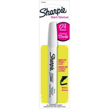 Sharpie Oil-Based Paint Marker, Medium Point, White, 1 Pack