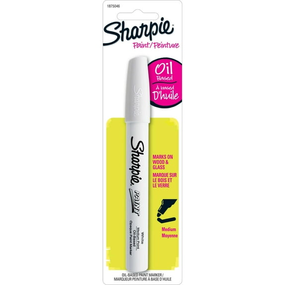 Sharpie Oil-Based Paint Marker, Medium Point, White, 1 Pack