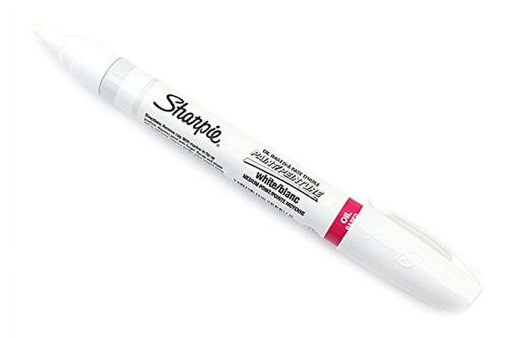 Sharpie Oil-Based Paint Marker, Medium Point, White Ink, Pack of 3 