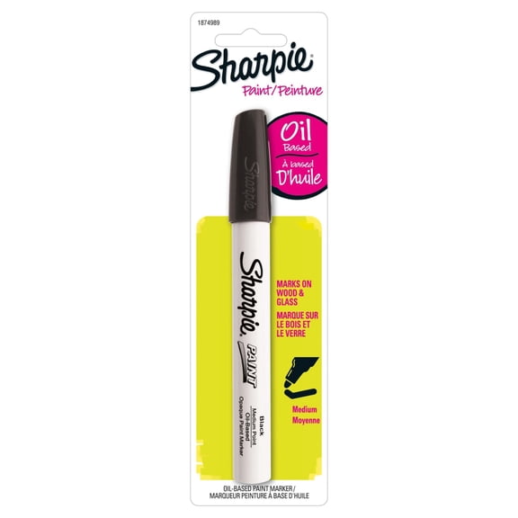 Sharpie Oil-Based Paint Marker, Medium Tip, Black, 1 Count