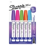 Sharpie Oil-Based Paint Markers, Medium Point, Assorted Colors, 5 Pack