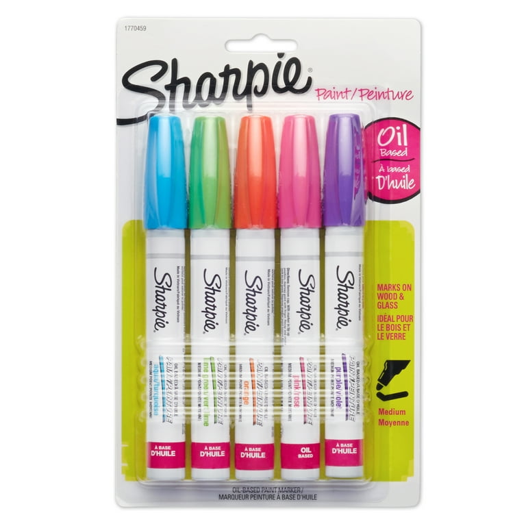 Sharpie Oil-Based Paint Marker - Fine Point - Fine Marker Point - Assorted Oil Based Ink - 5 / Pack Sharpie Oil-Based Paint Marker - Fine Point - Fine Marker Point - Assorted Oil Based Ink - 5 / Pack