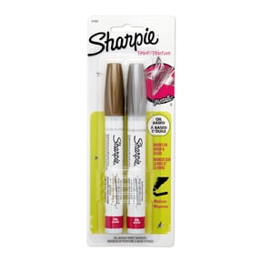 Sharpie Oil-Based Paint Markers, Medium Point, Metallic Gold and Silver, 2 Count