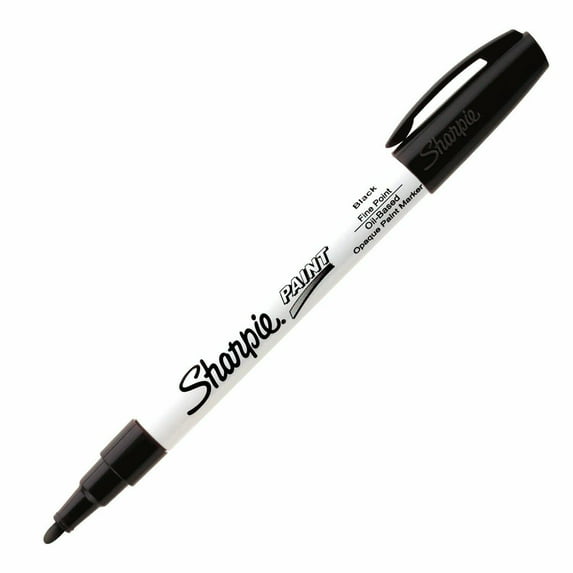 Sharpie Oil-based Paint Markers - Fine Point Type - Black Oil Based Ink - 1 Each