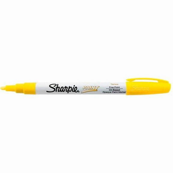 Sanford B2345403 Sharpie Paint Marker - Oil Based - Fine - Yellow Ink