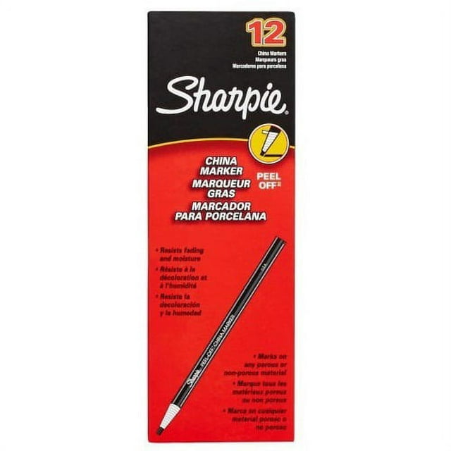Sharpie Peel-Off China Marker Red Lead - Red Barrel - 12 / Dozen