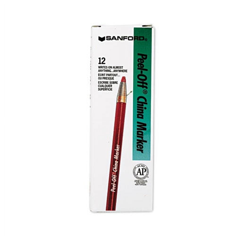 Sharpie PeelOff China Markers, Red, Dozen Order of 1 Dozen