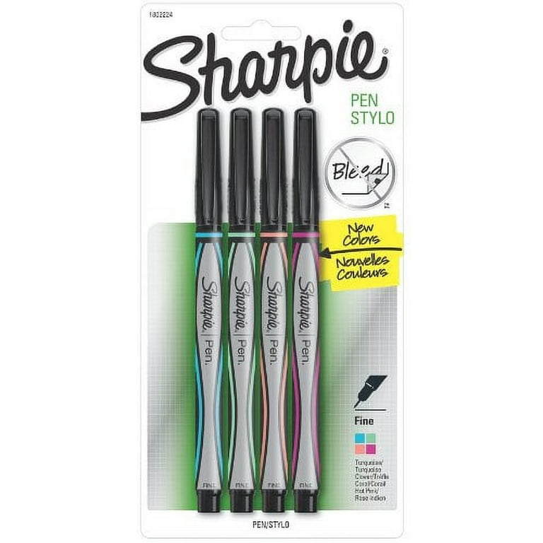 SHARPIE Felt Tip Pens, Fine Point (0.4mm), Blue, 12 Count