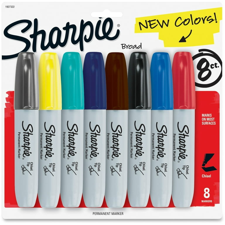Sharpie Permanent Marker 5.3mm Chisel Tip Assorted Fashion 8/Pack 1927322