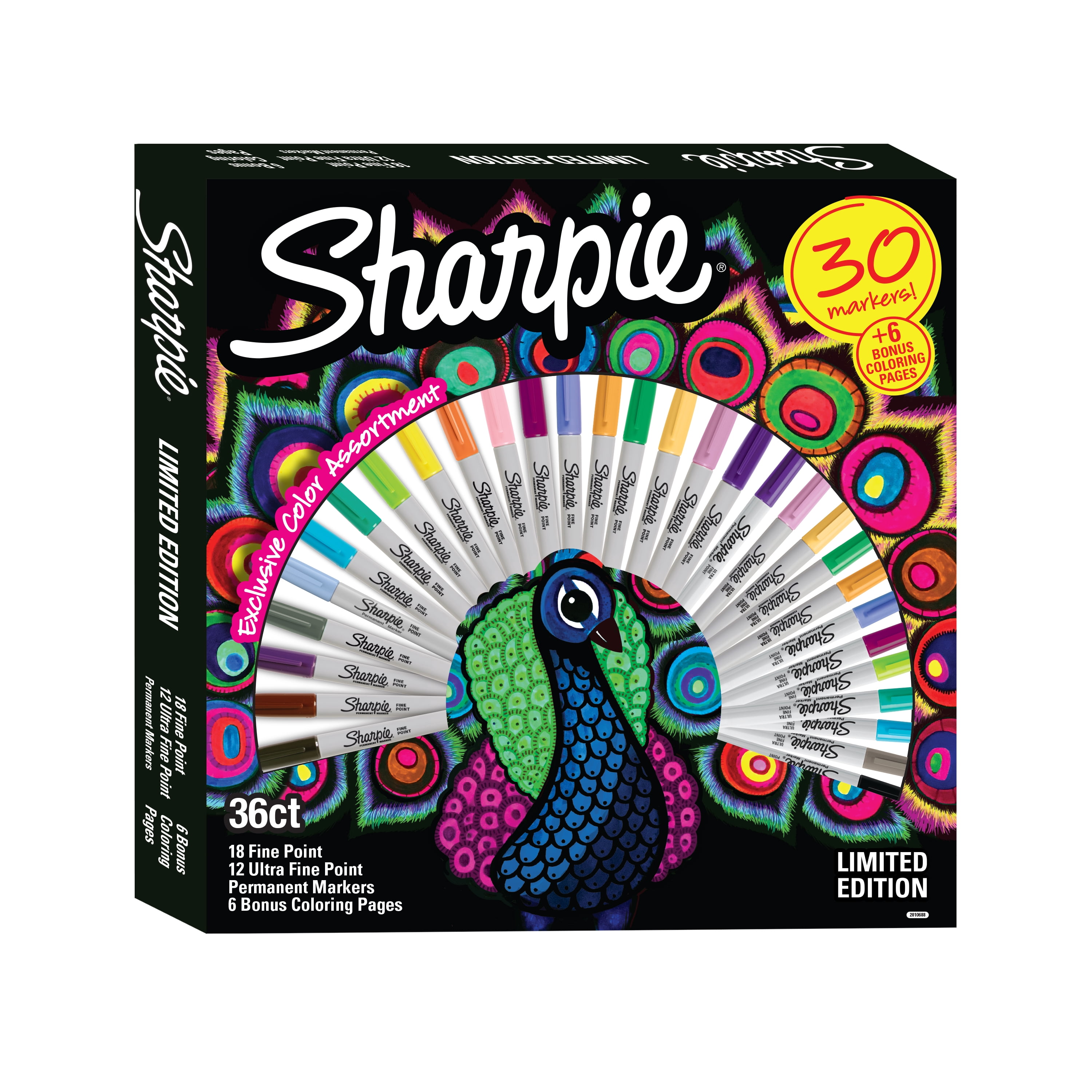 Sharpie Adult Coloring Kit, Aquatic Theme Coloring Book with 20 Markers  (1989554)