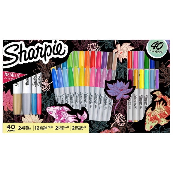 Sharpie Permanent Marker Mixed Pack, 40 Count