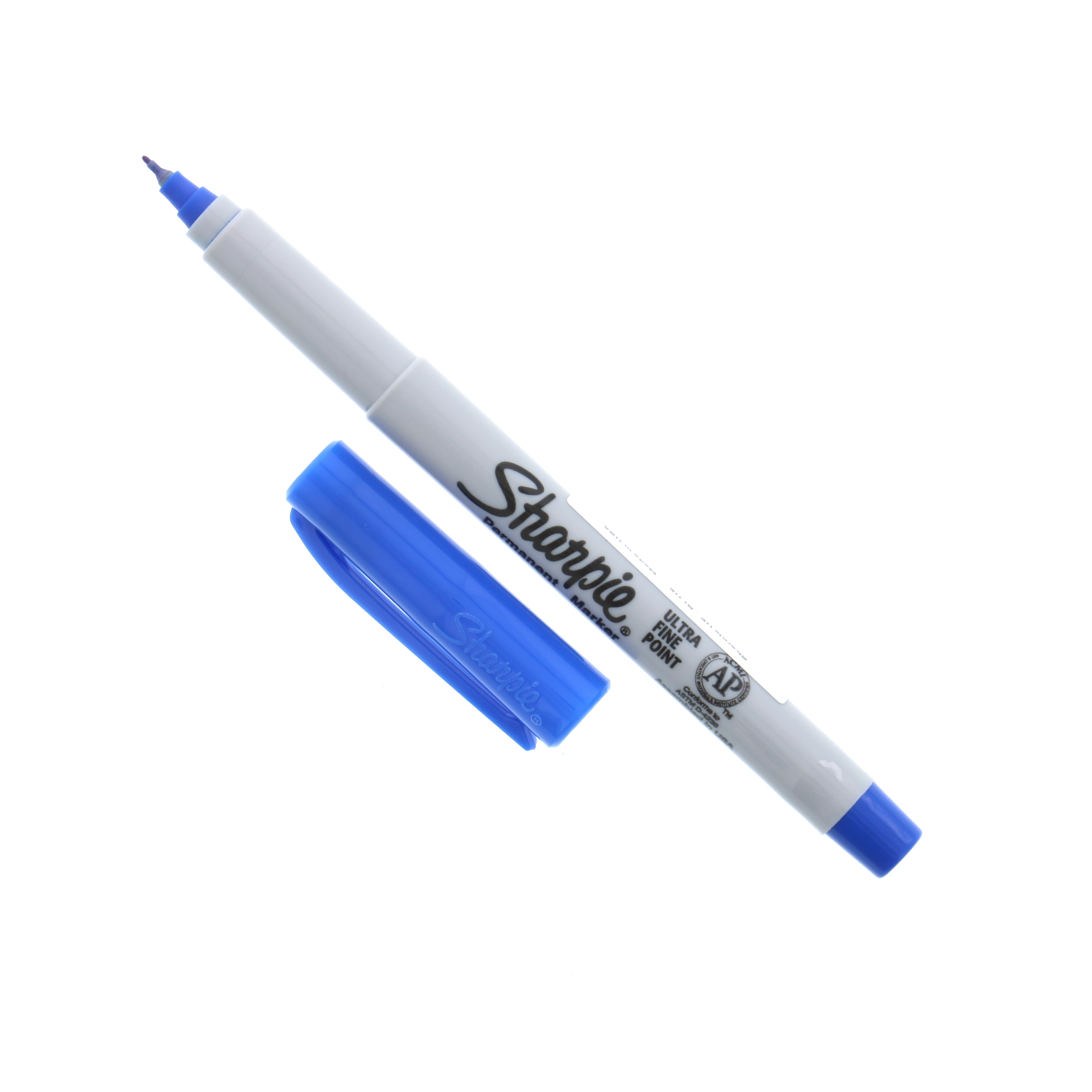 Sharpie 37003 Blue Ultra-Fine Point Permanent Marker - 12/Pack