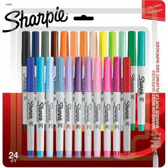 Sharpie Permanent Markers, Assorted Ink, Dry (2105407) | 10 Packs (240 Total)