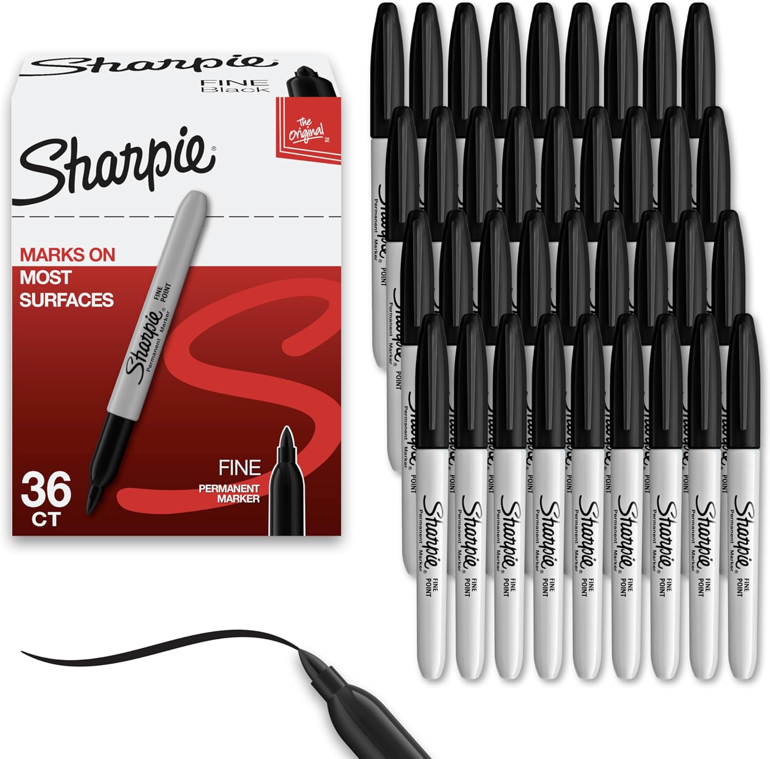 Sharpie Permanent Markers Bulk Set, Fine Tip Markers Set, Markers For