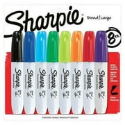 Sharpie Permanent Markers, Chisel Tip, Assorted Colors, 8 Count