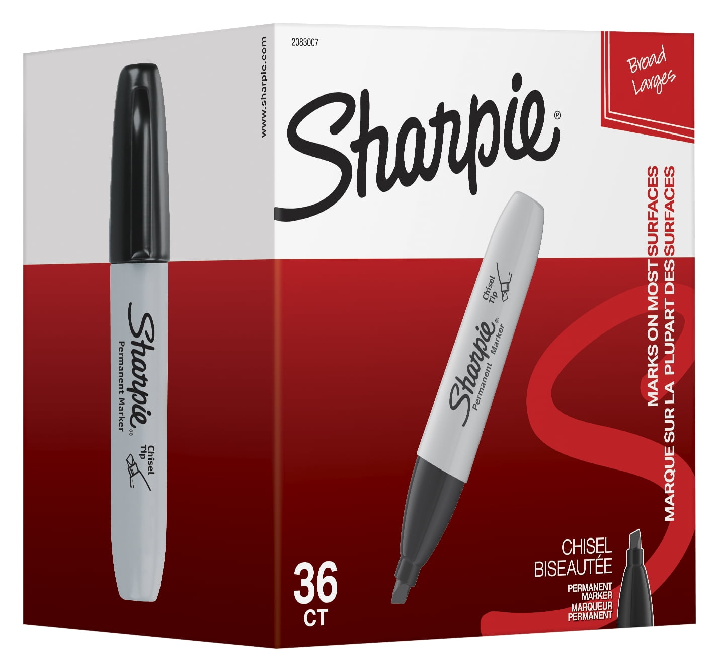 Sharpie 38262PP Permanent Marker, Large Chisel Black Lead/Tip - Larry The  Locksmith