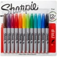 thumbnail image 1 of Sharpie Permanent Markers, Fine, Assorted 12 ea (Pack of 3), 1 of 7