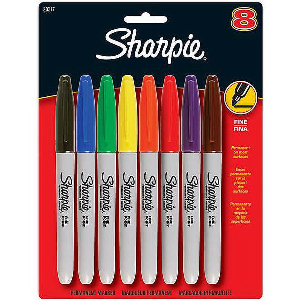 Sharpie 34pk Permanent Markers Fine Tip Multicolored