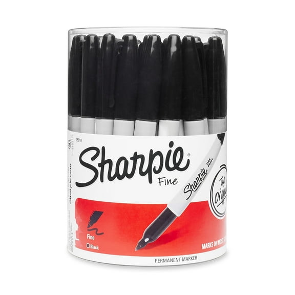 Sharpie Permanent Markers, Fine Point, Black, 36 Count