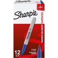 thumbnail image 1 of Sharpie Permanent Markers, Fine Point, Blue, 12 Count, 1 of 5