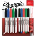 thumbnail image 1 of Sharpie Permanent Markers, Fine and Ultra-Fine Points, Assorted, 10 Count, 1 of 9