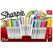 Sharpie Permanent Markers, Fine and Ultra-Fine Points, Assorted, 21 Count
