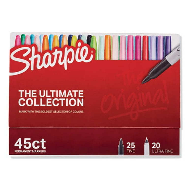 Sharpie Permanent Markers Fine and Ultra Fine Tips Cosmic Colors 45 Count
