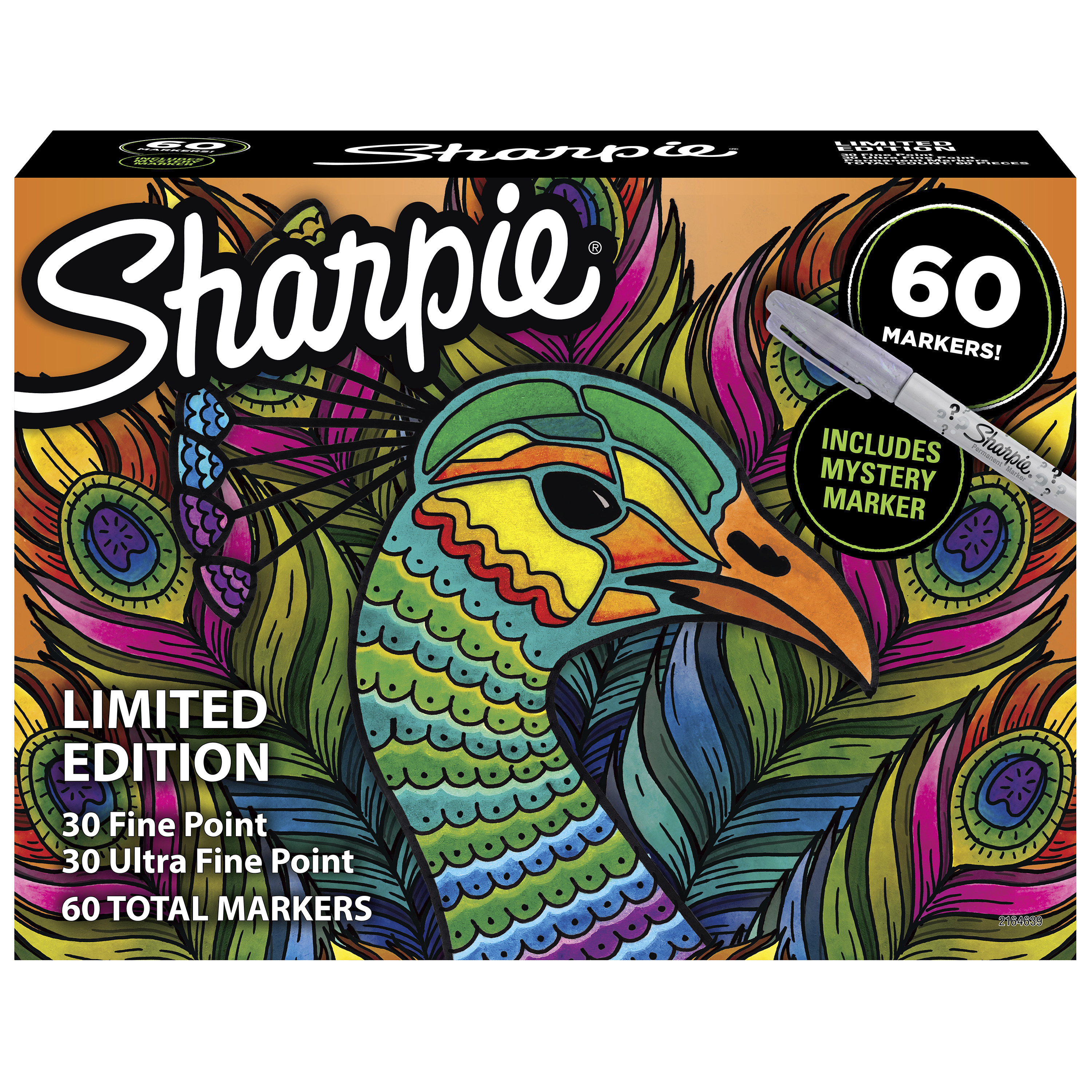 Sharpie Permanent Markers, Limited Edition, Assorted Colors Plus 1 Mystery Marker, 60 Count - image 1 of 9