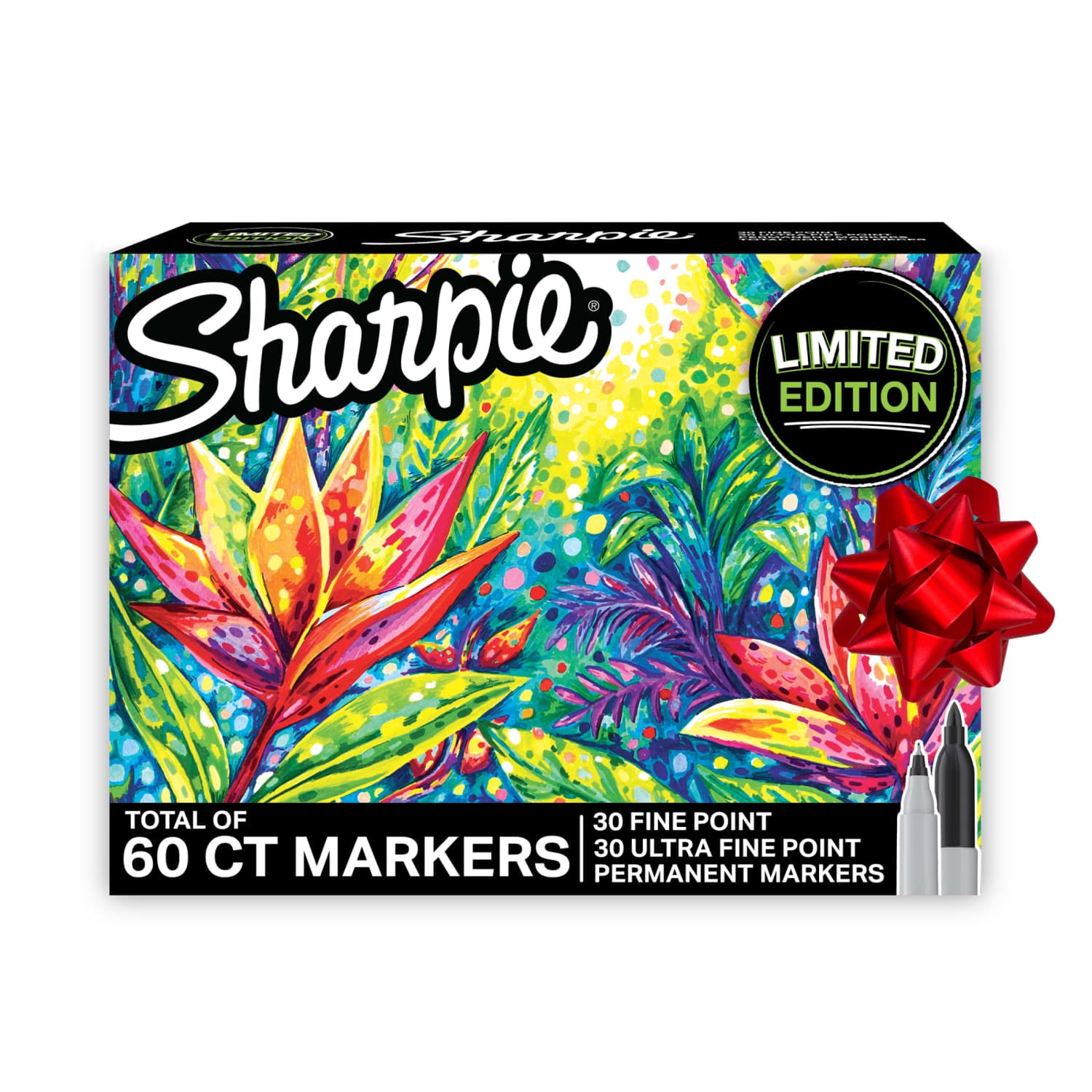 Walmart savings: Sharpie Permanent Markers Limited Edition Set, Contains Fine Point Markers and Ultra-Fine Point Markers, 60 Count