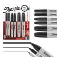 thumbnail image 1 of Sharpie Permanent Markers, Multi-Tip Pack, Fine/Ultra Fine/Chisel Tip, Black, 6 Count, 1 of 8