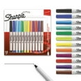 thumbnail image 1 of Sharpie Permanent Markers, Ultra Fine Point, Assorted Colors, 12 Count, 1 of 10