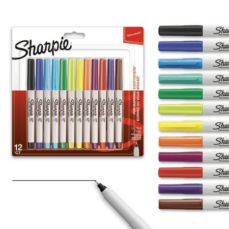 Sharpie Permanent Markers, Ultra Fine Point, Assorted Colors, 12 Count price history and forecast - Sharpie SAP_37175PP