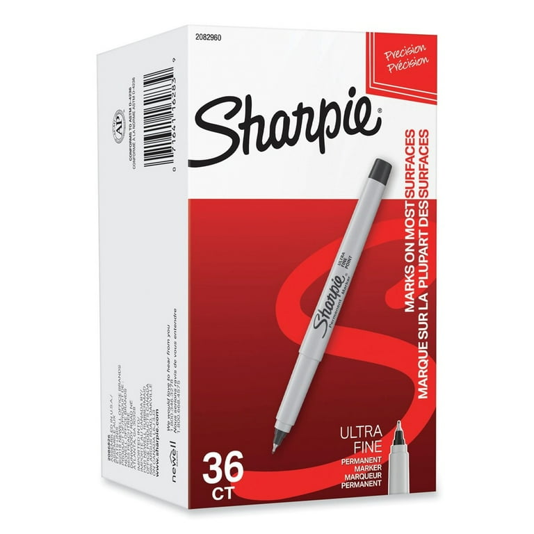 Sharpie Twin Tip Permanent Markers - Ultra Fine, Fine Marker Point - Black Alcohol Based Ink - 12 / Box Sharpie Twin Tip Permanent Markers - Ultra Fine, Fine Marker Point - Black Alcohol Based Ink - 12 / Box