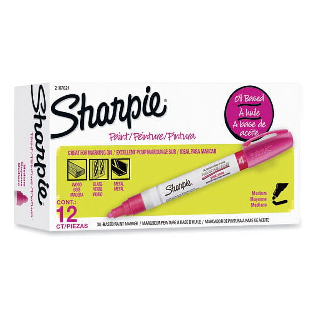 Permanent Paint Marker, Medium Bullet Tip, Pink, Dozen Permanent Paint Marker, Medium Bullet Tip, Pink, Dozen