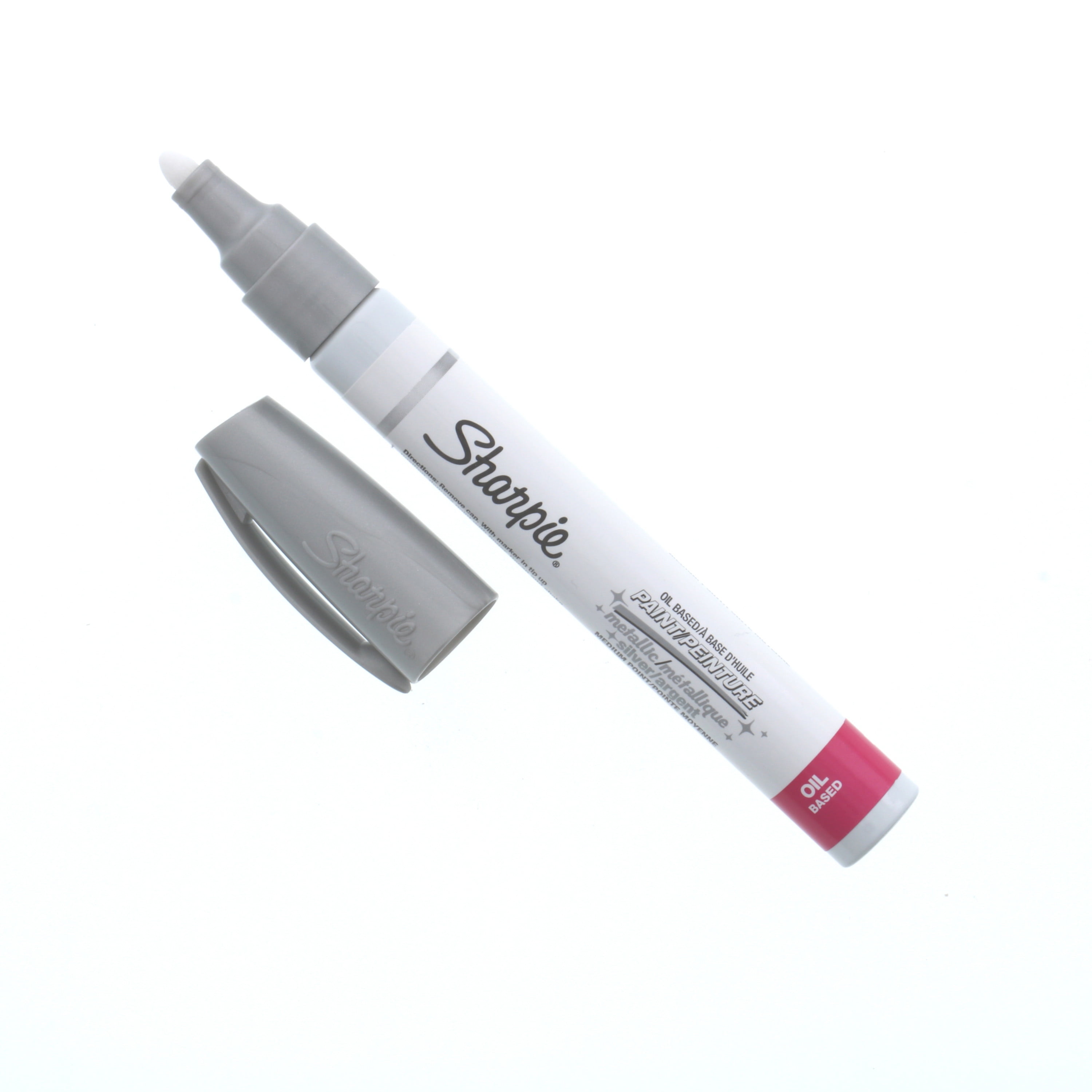 Sharpie Metallic Paint Marker - Medium Marker Point Type - Metallic Silver  Ink - White Barrel - 1 Each