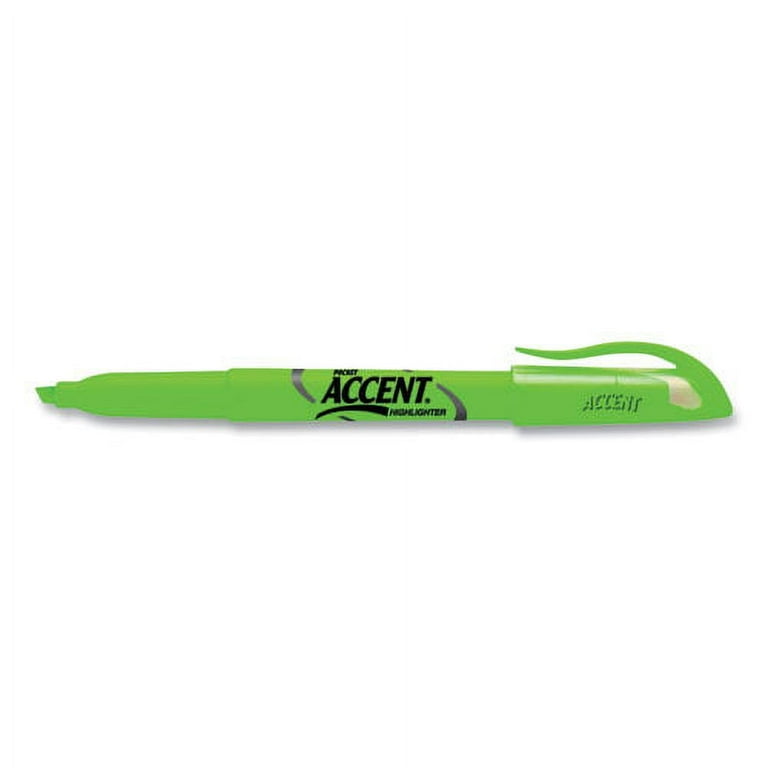 Tank Style Highlighters, Fluorescent Green Ink, Chisel Tip, Green Barrel, Dozen Tank Style Highlighters, Fluorescent Green Ink, Chisel Tip, Green Barrel, Dozen