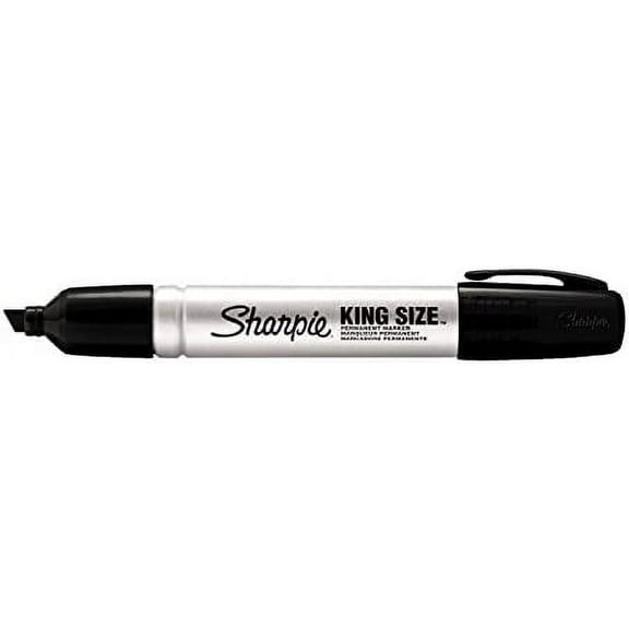 Sharpie Pro King Size Permanent Markers, Chisel Tip, Black, 12-Count
