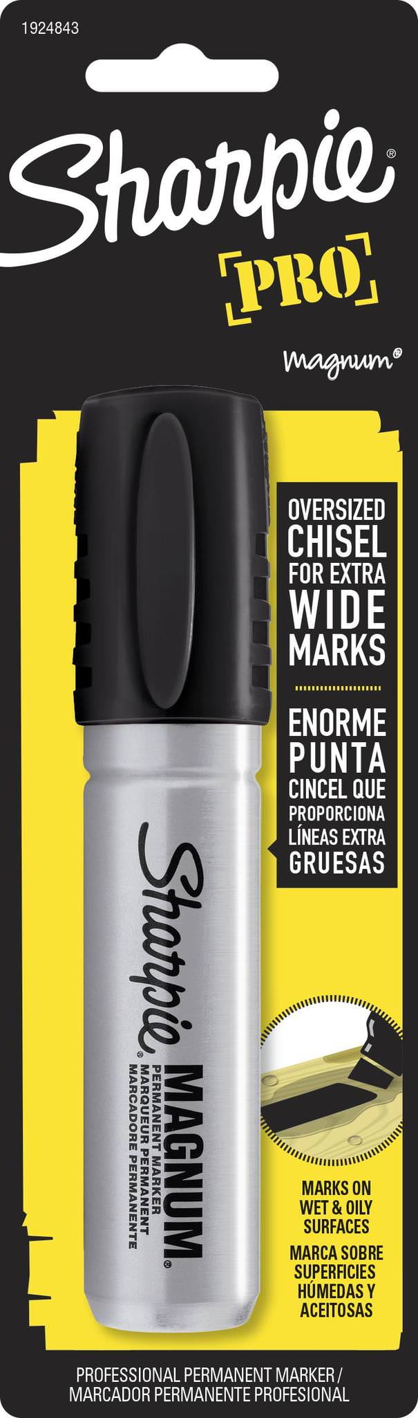 Sharpie Pro Magnum Permanent Marker, Chisel Tip, Black, 1 Pack
