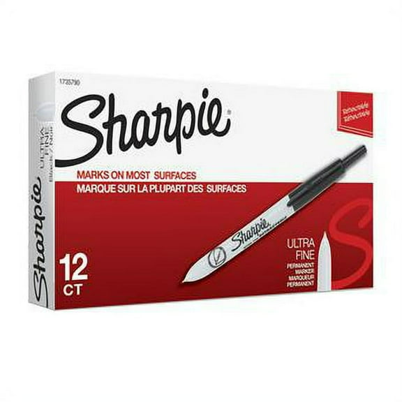 Sharpie Retractable Permanent Marker, Extra-Fine Needle Tip, Black(SAN1735790)